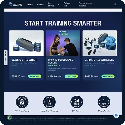 The Blazepod website
